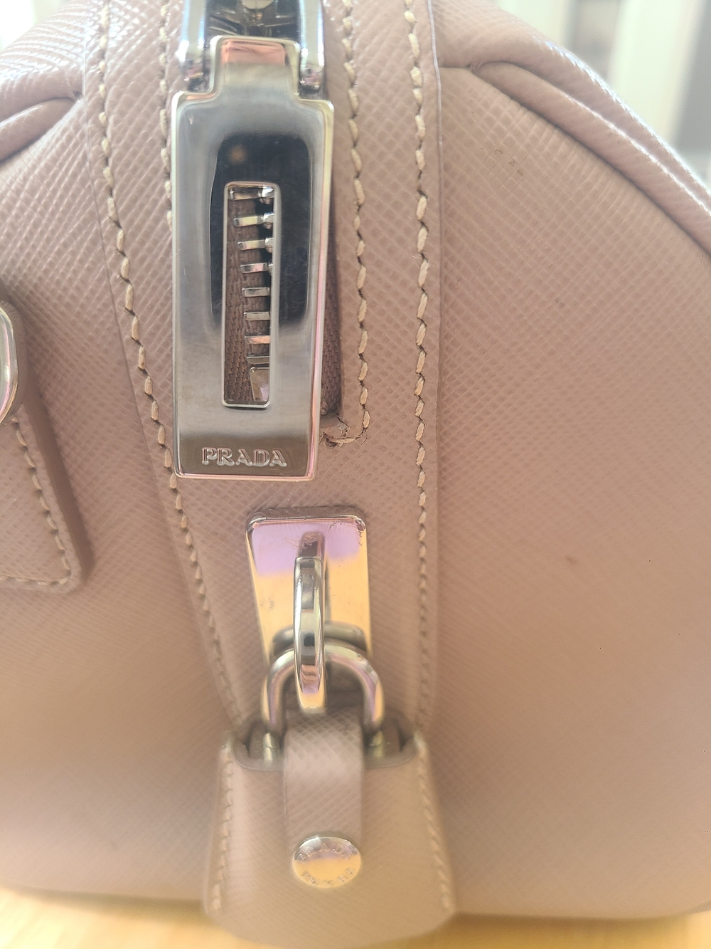 Prada Saffiano Leather Satchel - Blush Pink - Picture 4 of 8